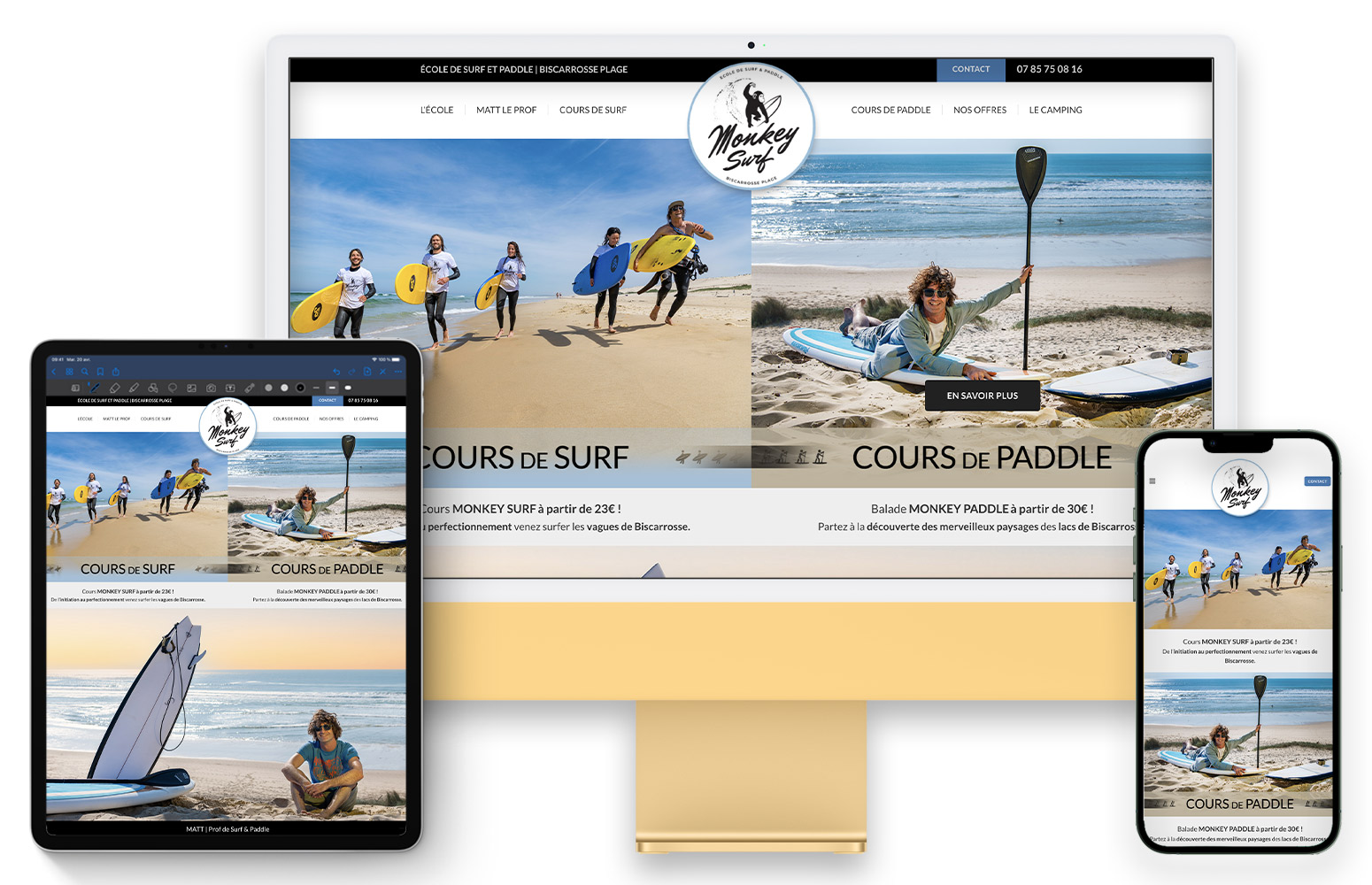 Monkey Surf - Ecole de Surf et Paddle Monkey Surf - Ecole de Surf et Paddle